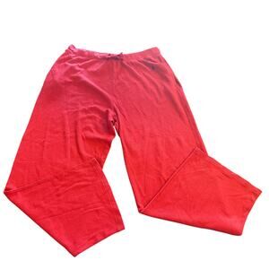 Polo Ralph Lauren Red Waffle Knit Pajama Lounge Pants XL Blue Pony Sleep Cozy
